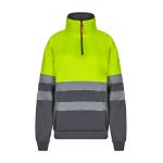 tweekleurig sweatshirt (300g/m2) fleece maat s-3xl - 
