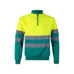 tweekleurig sweatshirt (300g/m2) fleece maat s-3xl - 