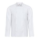 keukenjas met lange mouwen maten 44-64 - wit