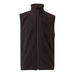 softshell vest met polaire voering maten: xs-3xl - zwart