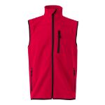 softshell vest met polaire voering maten: xs-3xl - rood