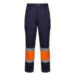 tweekleurige broek keperstof 190 gr maat s-3xl - 