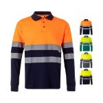 tweekleurige piqué polo (150g/m2) maten s-3xl