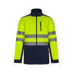 tweekleurig softshell jack maten s-3xl - 
