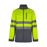 tweekleurig softshell jack maten s-3xl - 
