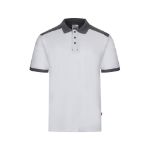 tweekleurige stretch piqué polo maten xs-3xl - wit