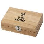 rvs en bamboe wijn set leonie