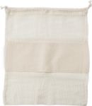 set van drie herbruikbare katoenen zakjes adele