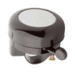 aluminium fietsbel met zilveren plaat. - zwart