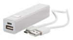 aluminium usb power bank met 2200 mah accu.