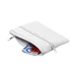 portemonnee callen met rits en sleutelhanger. - wit