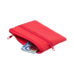 portemonnee callen met rits en sleutelhanger. - rood