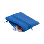 portemonnee callen met rits en sleutelhanger. - blauw