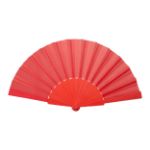 opvouwbare waaier met plastic handgreep. - rood