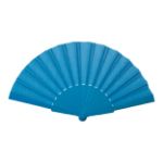 opvouwbare waaier met plastic handgreep. - blauw