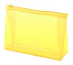 transparante make-up tas van pvc, met rits. - geel