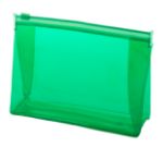 transparante make-up tas van pvc, met rits. - groen