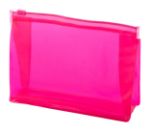 transparante make-up tas van pvc, met rits. - fuchsia