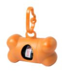 dispenser voor poepzakjes met karabijnhaak - oranje