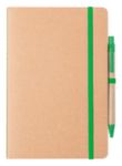 a5 notitieboekje van recycled karton met pen estek