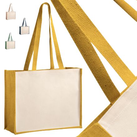 tas rotin van jute en katoen