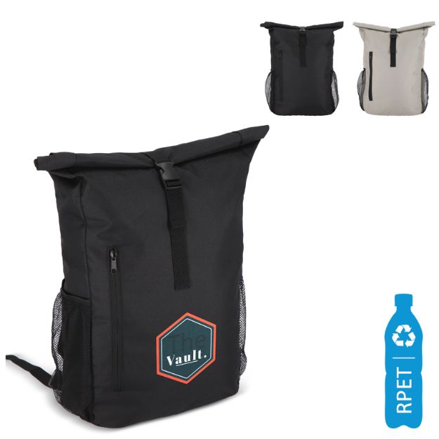 r-pet 600d rolltop fietsrugzak 20 liter