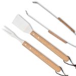 eikenhouten barbecueset in kraft doos met delsel