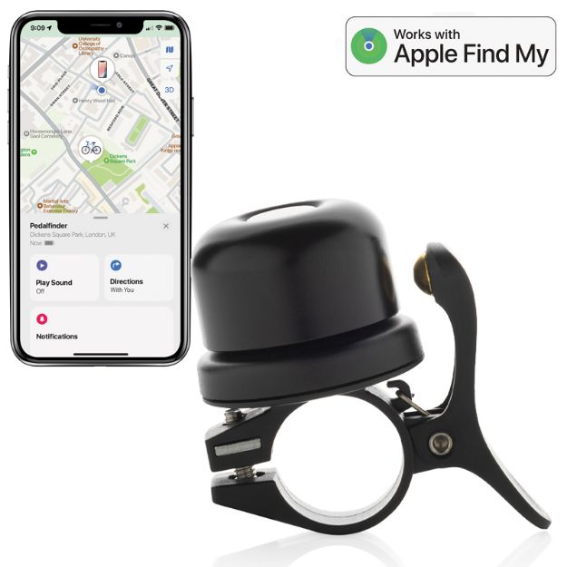 pedalfinder fietsbel met wereldwijd lokalisatie