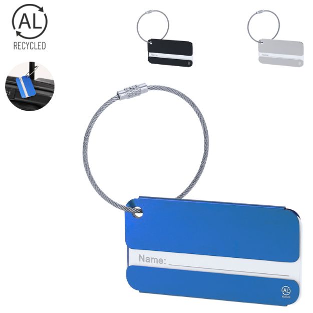 bagagelabel recycled aluminium halux