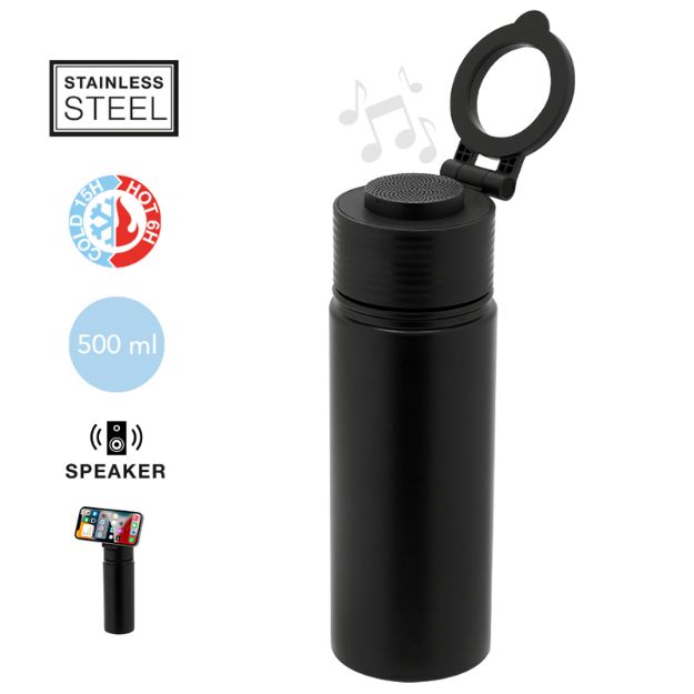 thermosfles rvs met speaker bundy 500 ml