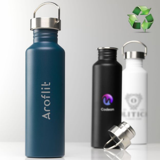 nebraska recycled rvs enkelwandige fles 800 ml