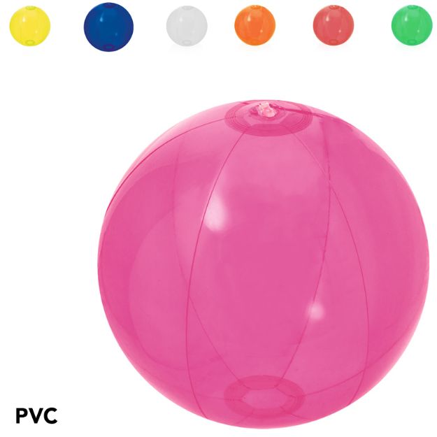 strandbal van transparant pvc. 28 cm nemon