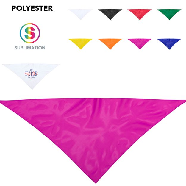 polyester bandana 120 x 80 cm