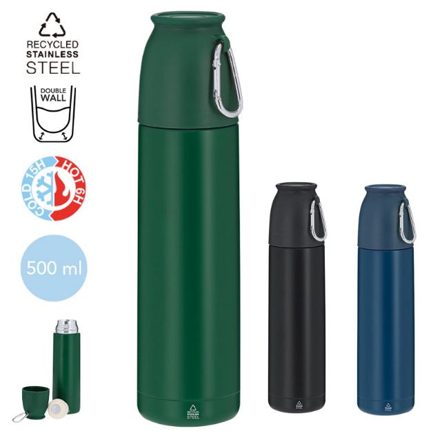 thermosfles recycled rvs clorin 500 ml