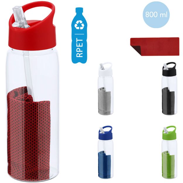drinkfles r-pet met handdoek garyl 800 ml