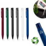 balpen van gerecycled aluminium rubberafwerking