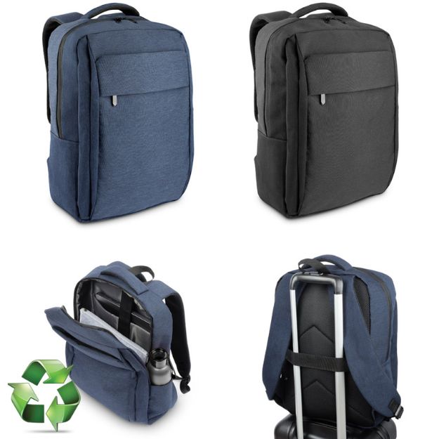 volledig gevoerde laptoprugzak van 300d polyester