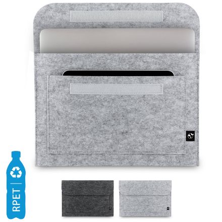 laptoptas van gerecycled vilt