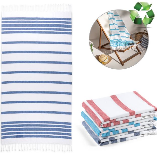 strandlaken van recycled katoen en polyester