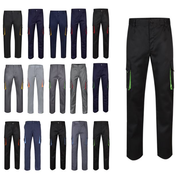 keperstof broek met meerdere zakken maten 34-60