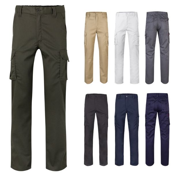 pan. stretch broek met meerdere zakken maten 34-60