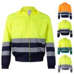 tweekleurig twill jack (210g/m2) maten s-3xl