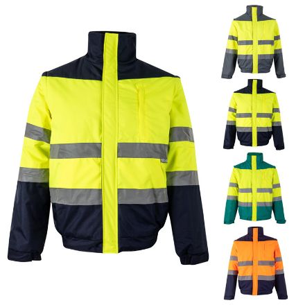 tweekleurig gewatteerd jack (180g/m2) maat s-3xl