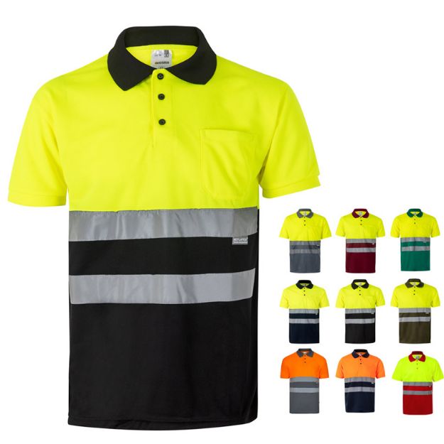 tweekleurige polo met korte mouwen maten 4xl-5xl
