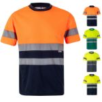 tweekleurig technisch bird-eye t-shirt 4xl-5xl