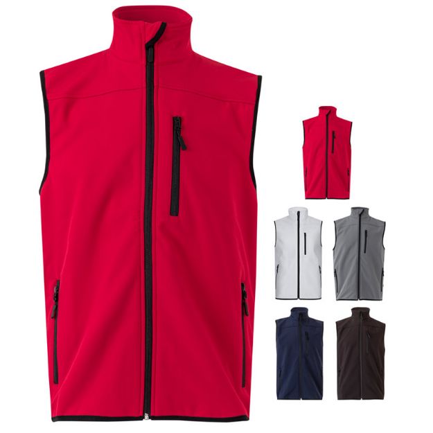 softshell vest met polaire voering maten: xs-3xl