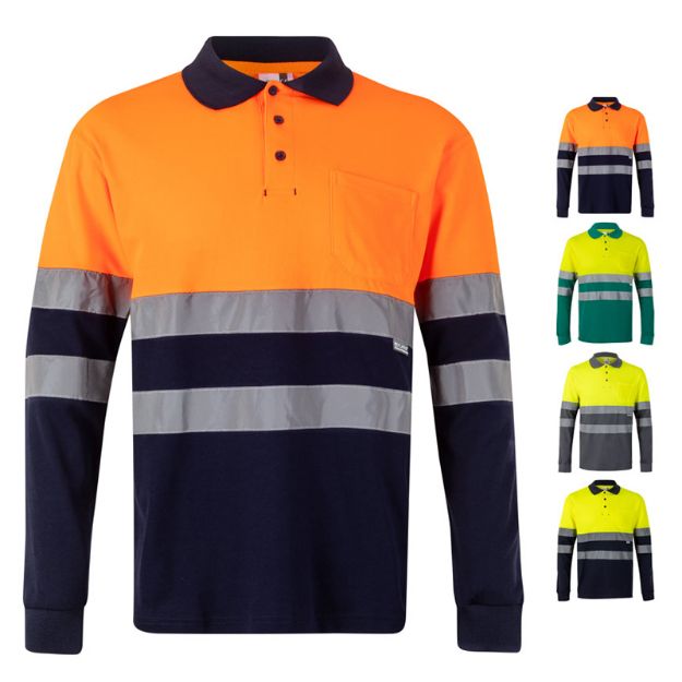 tweekleurige piqué polo (150g/m2) maten s-3xl