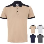tweekleurige stretch piqué polo maten xs-3xl