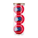 tube met gekleurde tennisballen