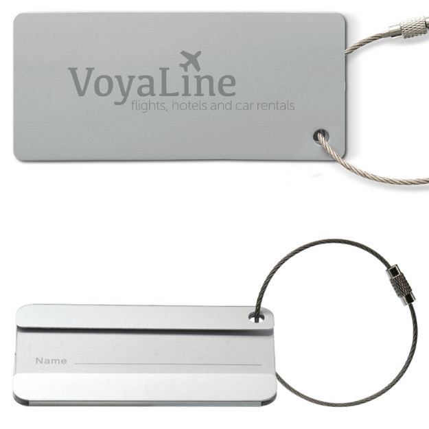 aluminium bagagelabel rechthoek